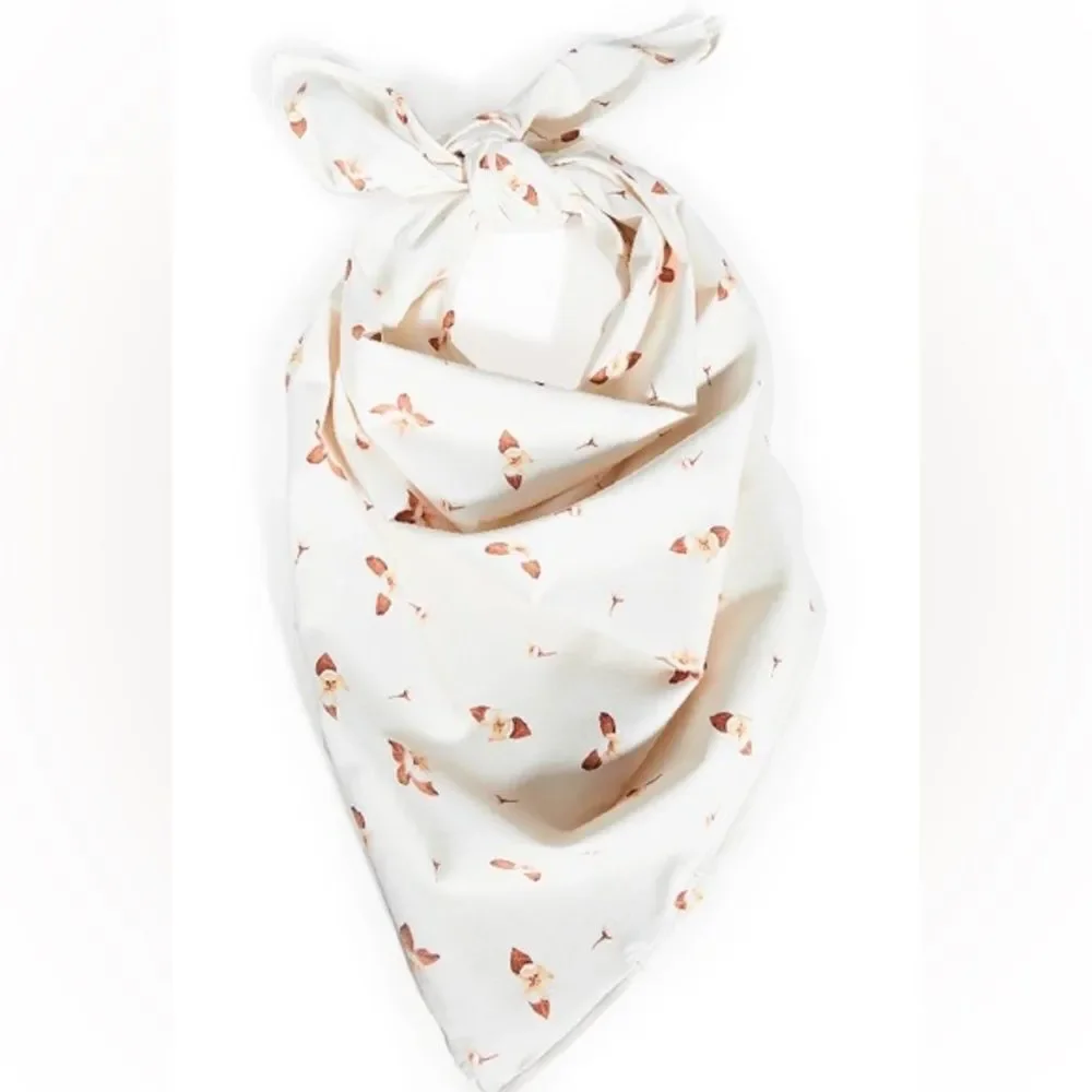WeWoreWhat Flowers Bandana Head Scarf NWOT We Wore What cream microfloral